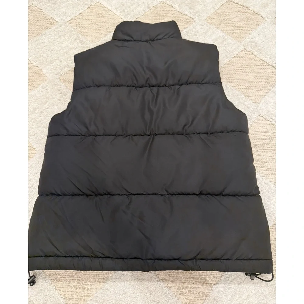 Aeropostale Black Quilted Heavyweight Puffer Vest Full Zip Size Small - Picture 2 of 13